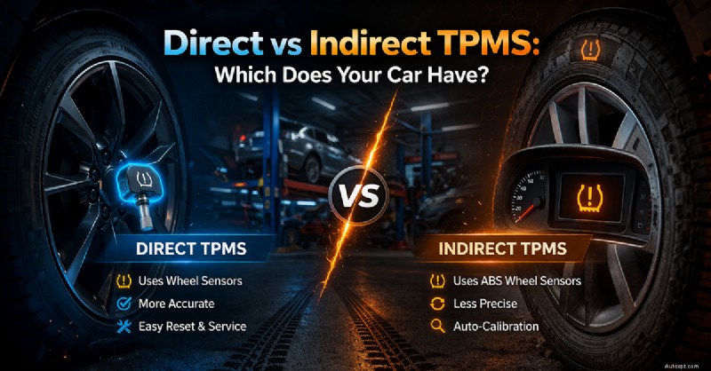 Přímé vs nepřímé TPMS:Jak identifikovat systém ve vašem vozidle 