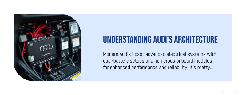 Odborný servis baterií a elektroinstalace Audi – Plano &Dallas 