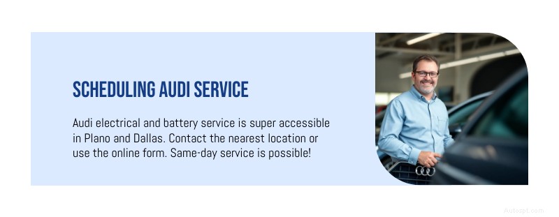 Odborný servis baterií a elektroinstalace Audi – Plano &Dallas 
