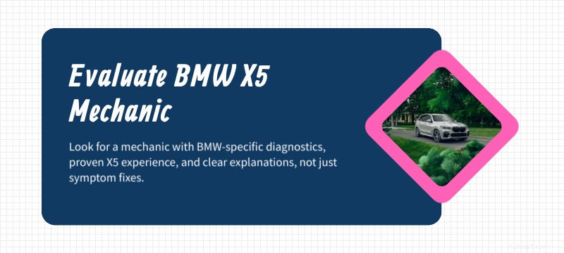 Odborné opravy BMW X5 v Plano, Dallas a White Rock – certifikovaná diagnostika a kompletní systémový servis 