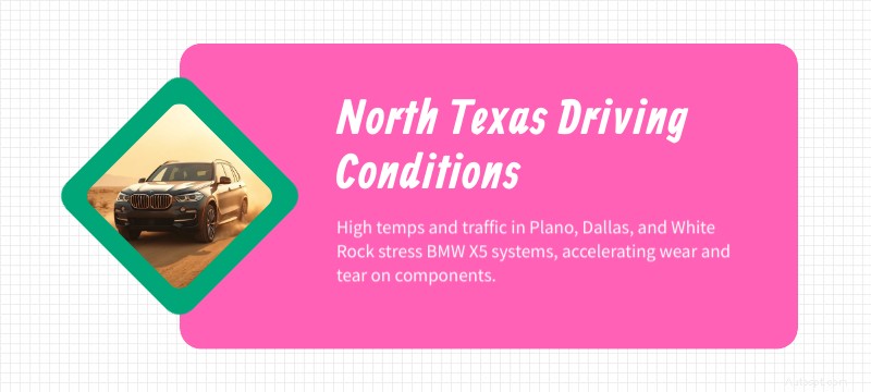 Odborné opravy BMW X5 v Plano, Dallas a White Rock – certifikovaná diagnostika a kompletní systémový servis 